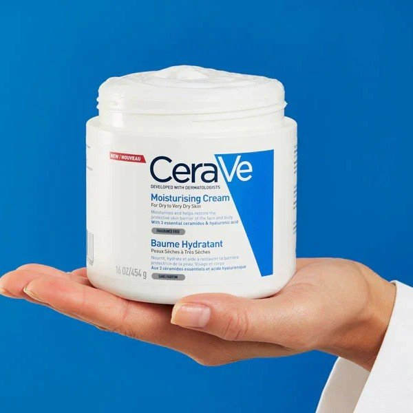 CeraVe Moisturising Cream | 454g / 16 Oz Jumbo Tub | For Dry to Very Dry Skin | With 3 Essential Ceramides + Hyaluronic Acid | Fragrance Free | Face & Body